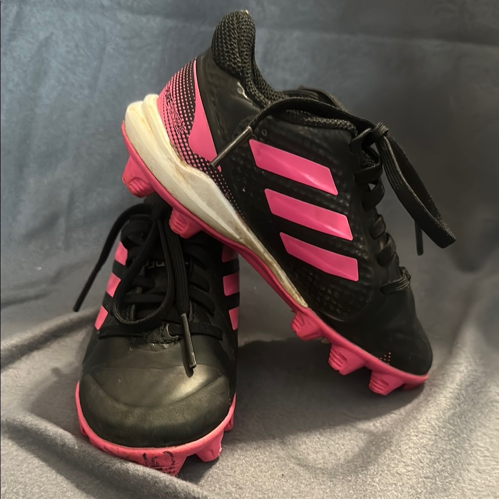 Adidas Black and Pink Cleats